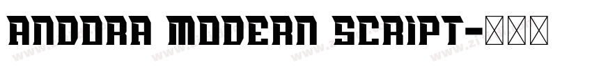 Andora Modern Script字体转换